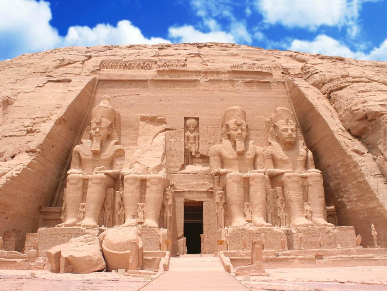 Abu Simbel temples from land approach